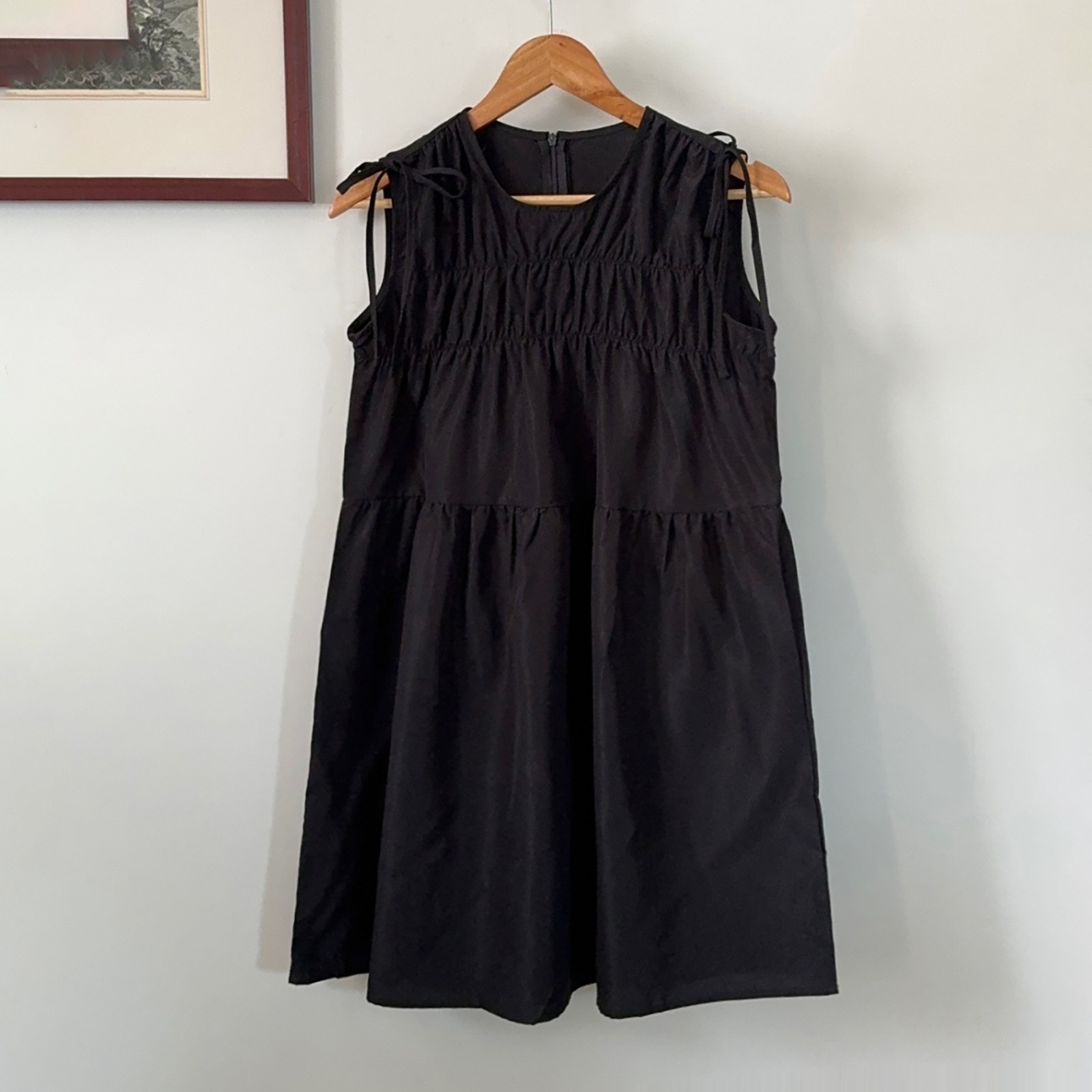 thumbnail image 5 of Vestido retro plisado con lazo para mujer - Sin mangas - Estilo chaleco - Primavera/Verano, 5 of 6
